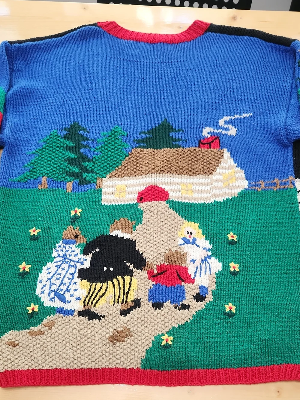 VTG 90s Belle Pointe Fairytale Storybook Knit Cardigan Sweater XL Grannycore - Picture 12 of 16